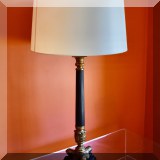 DL02. Black column table lamp. 34”h 